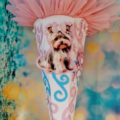 Schultüte Hund Schmetterling  Zuckertüte