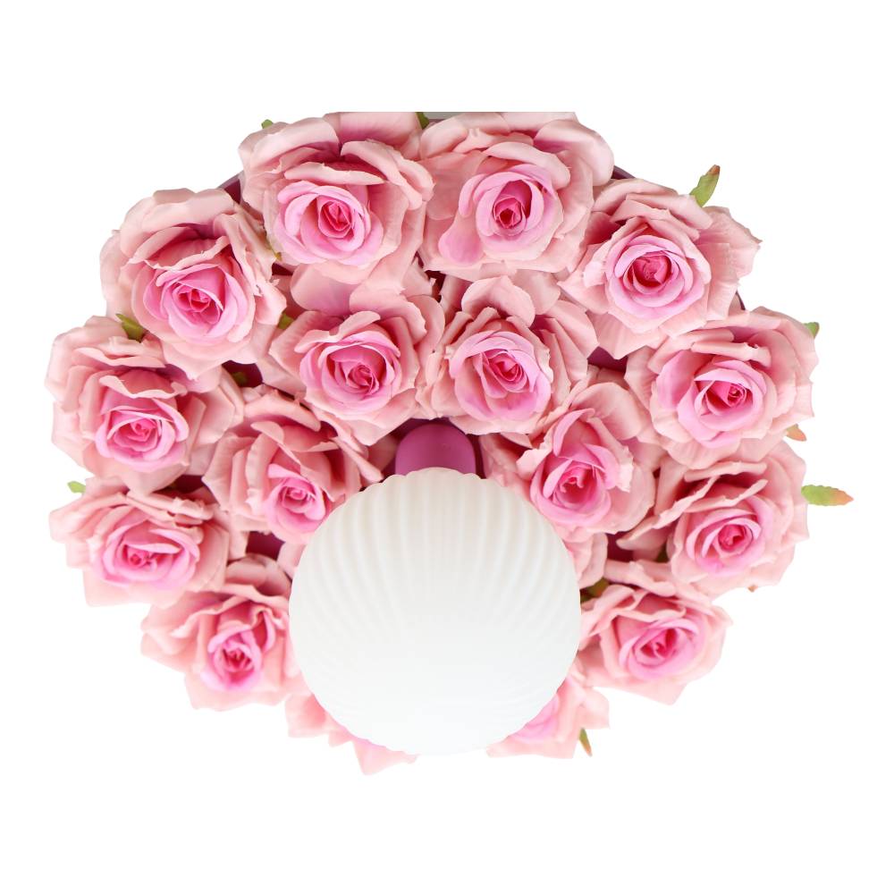 Romantische Rosenblüten Lampe für Mädchenzimmer, Cottagecore Dekolampe in Pink für Wand oder Decke, Teenager Zimmer Deko