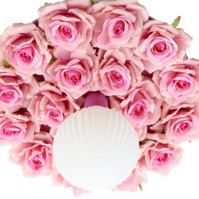 Romantische Rosenblüten Lampe für Mädchenzimmer, Cottagecore Dekolampe in Pink für Wand oder Decke, Teenager Zimmer Deko