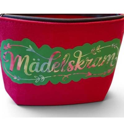 Kulturbeutel, Kosmetiktasche aus Filz, Mädelskram