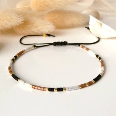 Armband aus Miyuki Perlen, verstellbar, kleine Geschenke Frauen, Geburtstagsgeschenk Freundin