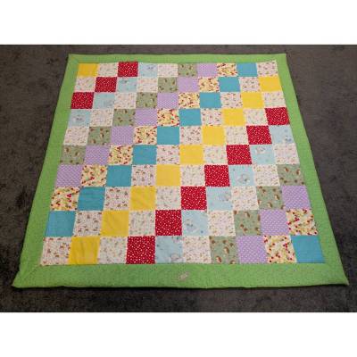 Patchworkdecke Babydecke Krabbeldecke ca. 150cm Geburt Geschenk