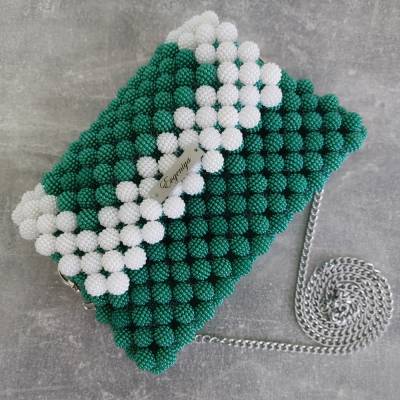 Handangefertigte Tasche, Perlenhandtasche, Damenaccessoire, Abendtasche für Hochzeit, Party, besondere Anlässe, Luxus Cl