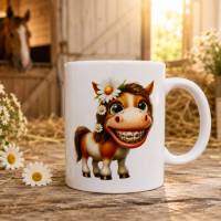 Pferde Tasse Ein bisschen psycho aber hübsch