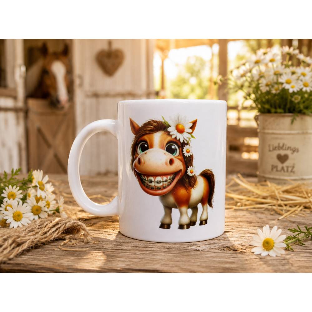 Pferde Tasse Ein bisschen psycho aber hübsch