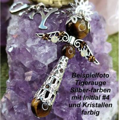 XXL-Schutzengel Geburtsstein NOVEMBER Edelstein TIGERAUGE Natur Schlüssel-/Taschen-/Zipper-/Auto-Rückspiegel-Anhänger