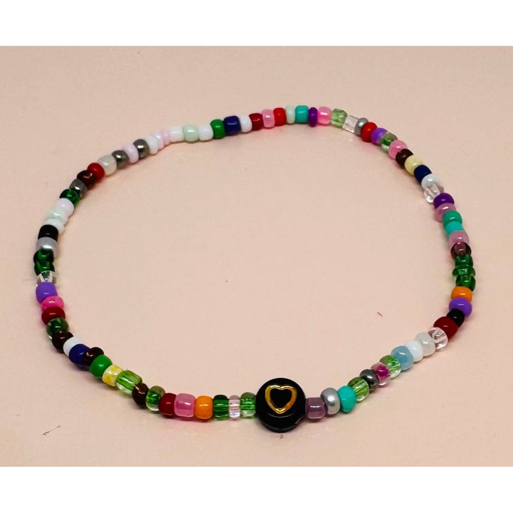 Perlenarmband mit Eule, Mond, Stern & Herz – Handgemachtes Kawaii Boho Armband Y2K Unikat Bild 2
