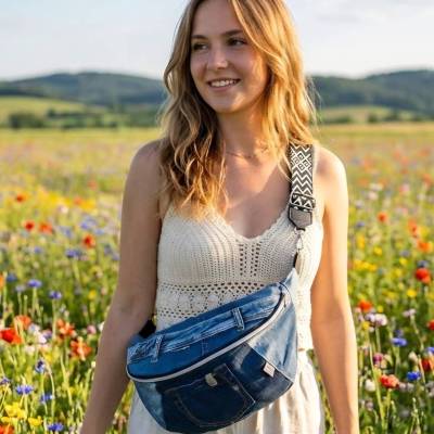 Crossbodybag "Tasche voll Glück" aus Jeans