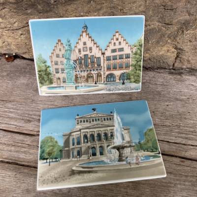 2er Set VilboCards Alt Frankfurt Rathaus + Römer Villeroy & Boch Stadtansichten Vintage