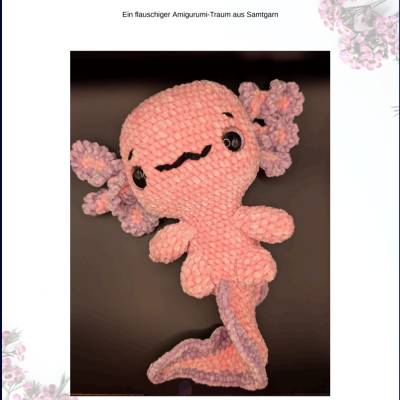 *PDF Anleitung DE* Amigurumi Axolotl | Häkelfigur | Häkeltier | Geschenk | DIY