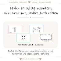 40 Zahlenkarten 1–10 – Begleitheft, Mitmachgeschichte – Zahlen erleben Kita & Zuhause – PDF Download 3–6 Jahre
