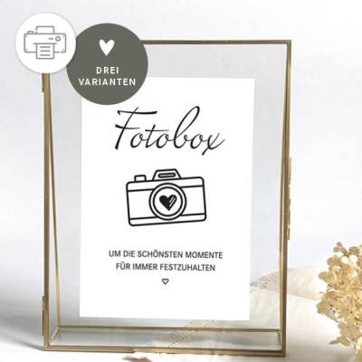 Fotobox-Schild | Hochzeit | Geburtstag | Party | Schild | Box für Fotos | Photo Booth | Wedding | Download | Fotobox