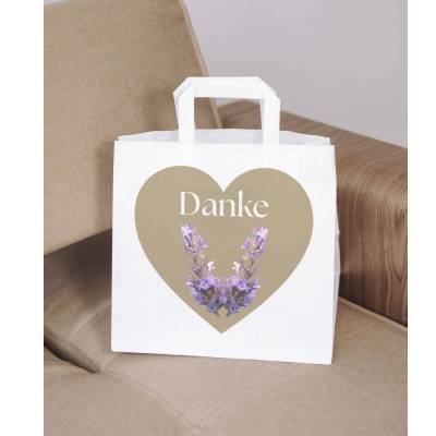 Digitales Clipart Set Herzen „Danke“ mit Blumen | 11x PNG transparent für DIY & Geschenkanhänger