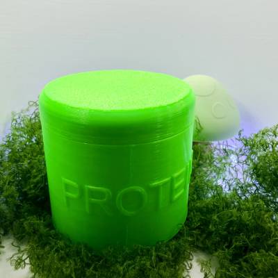 Zaubermoos Mini-Proteinbox – Handgefertigte, kompakte Dose für Proteinpulver & Supplements