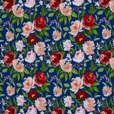 Swafing Jersey Jule, Blumen auf dunkelblau