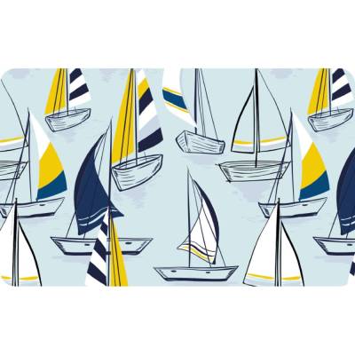 Frühstücksbrettchen Segelboote, mit vielen, kleinen Booten
