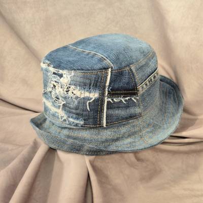Einzigartiger Upcycling-Denim-Bucket-Hat