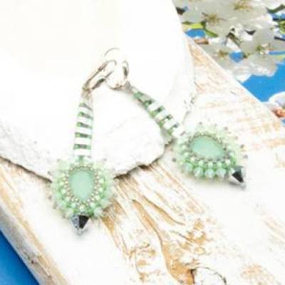 Ohrringe, Geburtstag Frau Freundin, türkis, Ohrhänger, Schmuck, Geschenkidee, boho Strandhochzeit, handgemacht Unikat