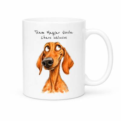 Tasse 'Team Magyar Vizsla' - Kaffeetasse mit Hunderasse