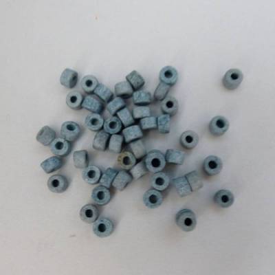Keramikperlen, Walze, blaugrau matt, 7 x 4 mm, Schmuckherstellung, Perlen, Keramik, Zylinder, Rondell, Trommel