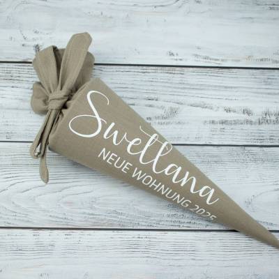 Mini-Schultüte mit Name & Anlass – Schlamm