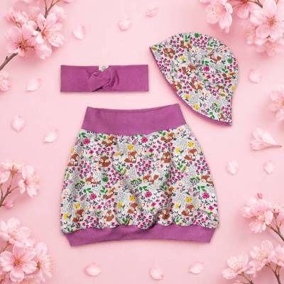 Ballonrock Pumprock Sweatrock Fuchsmädchen Blumen, alle Größen + Stoffauswahl