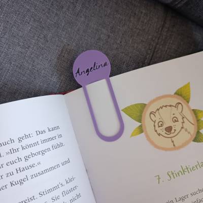 Personalisiertes 3D Lesezeichen mit Wunschname | Individuelles Geschenk für Bücherliebhaber