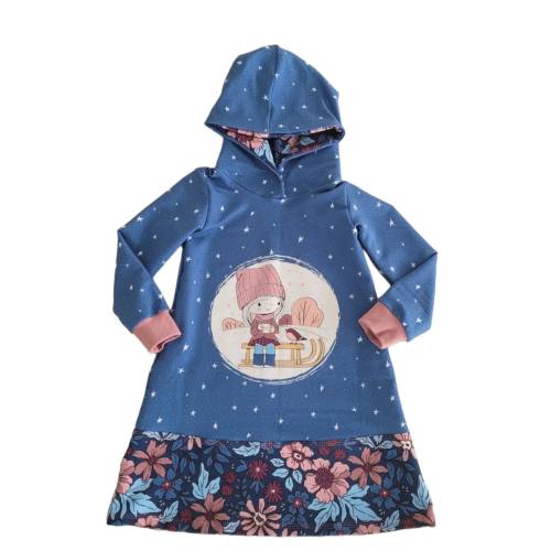 Tunika-Kapuzen-Kleid Gr. 104
