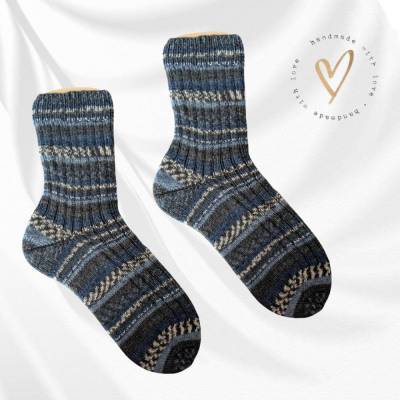 Herrensocken handgestrickt für Gr. 48/49