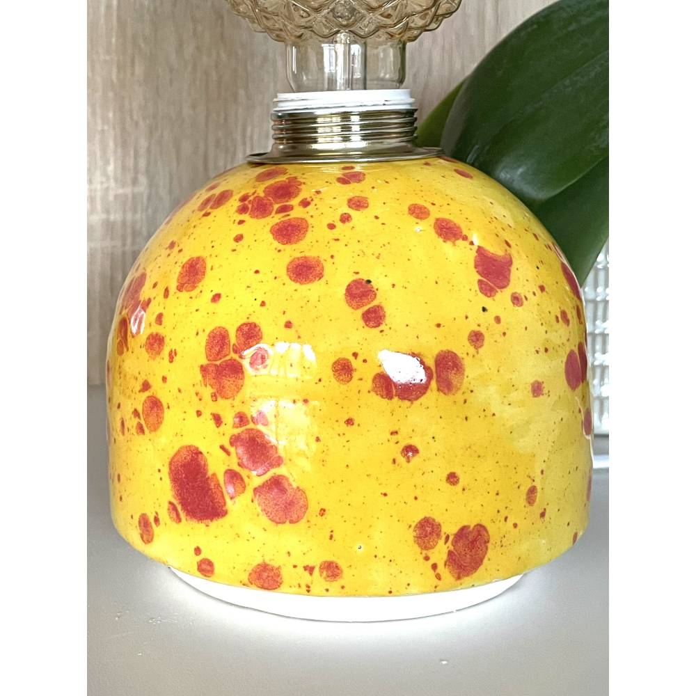 Tischlampe Tischleuchte Nachttischlampe "Sommertraum" aus Steingut Keramik handgefertigt Bild 3