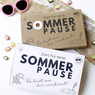 Toffifee Banderole Sommerpause – Druckvorlage als Geschenk für Lehrer, Kollegen & Schulferien