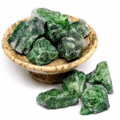 Diopsid Rohsteine Set – 3 Stück Wassersteine