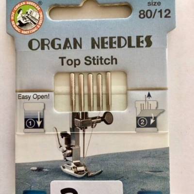 5 Organ Needle Top Stitch 80er Nähmaschinennadeln
