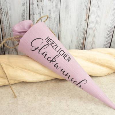 Mini-Schultüte „Herzlichen Glückwunsch“ – Geschenk zum Abschluss oder zur Prüfung | Variante 2