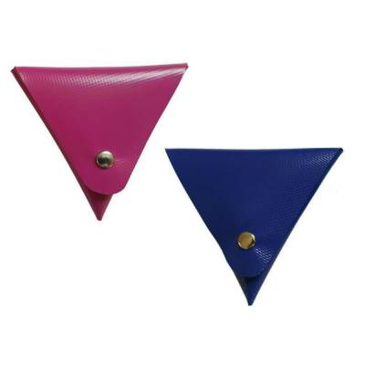 2er-Set Geldbörse Münzbörse Kramtasche Origami aus LKW-Plane in pink/royalblau