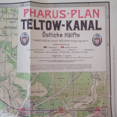 Reprint  - Pharus-Plan Östliche Hälfte von 1906  - Faltplan
