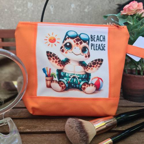 Kosmetiktasche Strand – Kulturbeutel wasserfest – Beach Please – Make up Tasche - Waschtasche