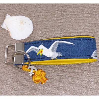 Schlüsselanhänger Möwe Anhänger für Autoschlüssel Haustierschlüssel mit Schlüsselring und Kunstleder