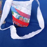 kleiner Stoffbeutel  Patchwork , bunte Taschen Damen , Geschenk Tasche