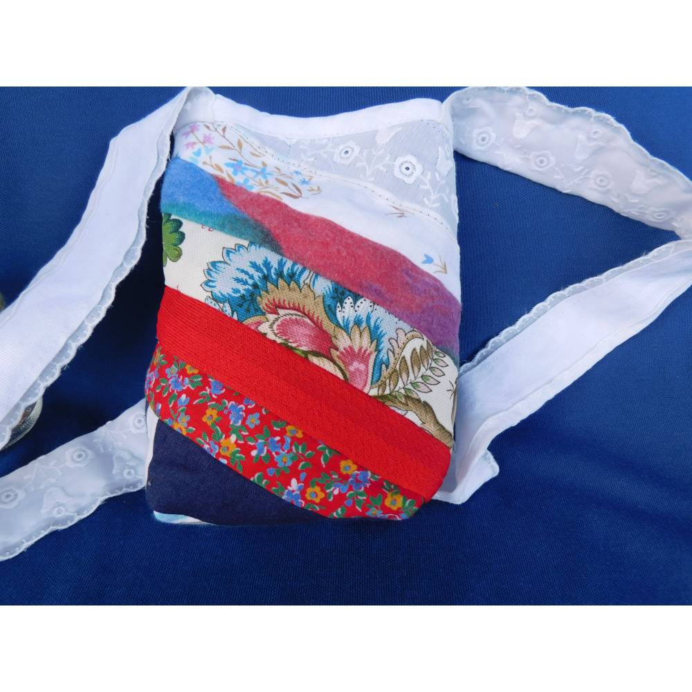 kleiner Stoffbeutel  Patchwork , bunte Taschen Damen , Geschenk Tasche Bild 3