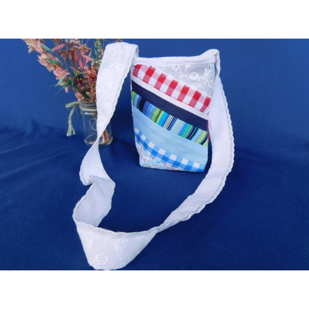 kleiner Stoffbeutel  Patchwork , bunte Taschen Damen , Geschenk Tasche Bild 5