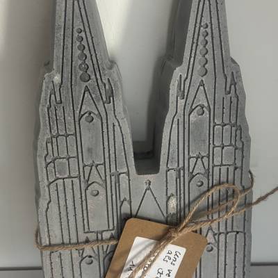 Kölner Dom aus Beton, handgegossen | Minimalistische Köln Deko | Geschenkidee für Kölner | Betonfigur für Innen & Außen