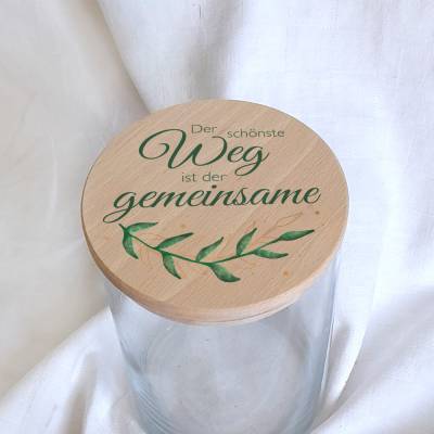 Geschenkglas "Der gemeinsame Weg - Blatt"