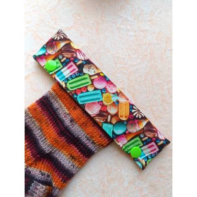 Nadelgarage, Nadelsafe, Nadelspiel Garage, obNadelspiel Safe, Nadeltasche für 15 cm lange Sockendeln, buntes Eis
