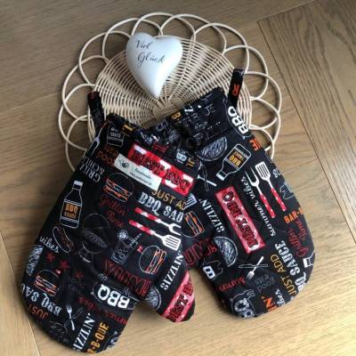 Topfhandschuh Grillhandschuh in Schwarz