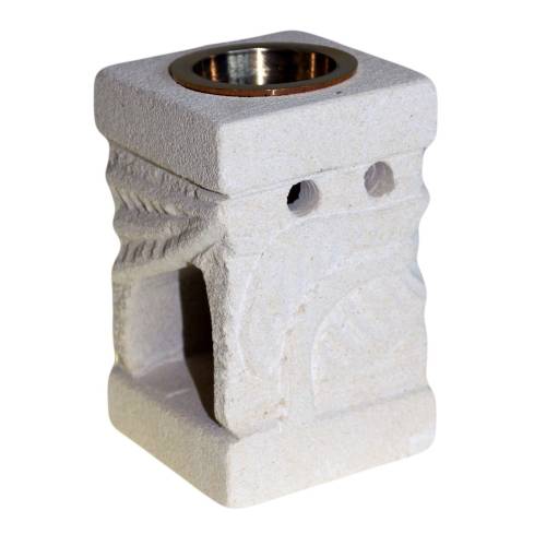 Sandstein-Aroma-Diffusor - Carved Leaf - Organisches Blatt-Design