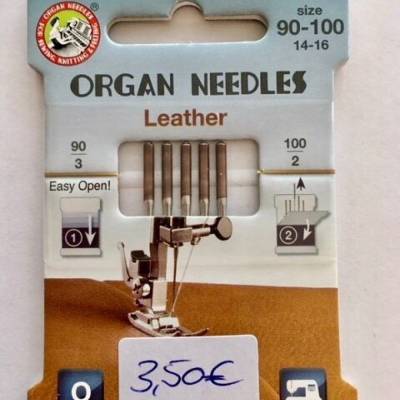 5 Nähmaschinennadeln Leder 90-100 Organ Needles
