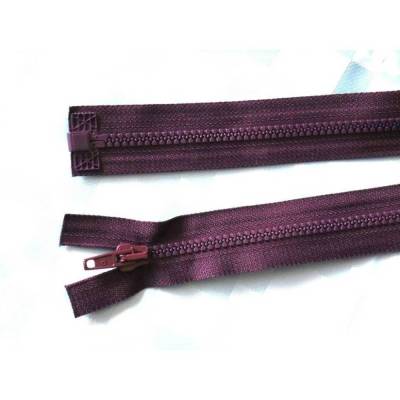 Reißverschluss Krampe teilbar 80 cm Aubergine