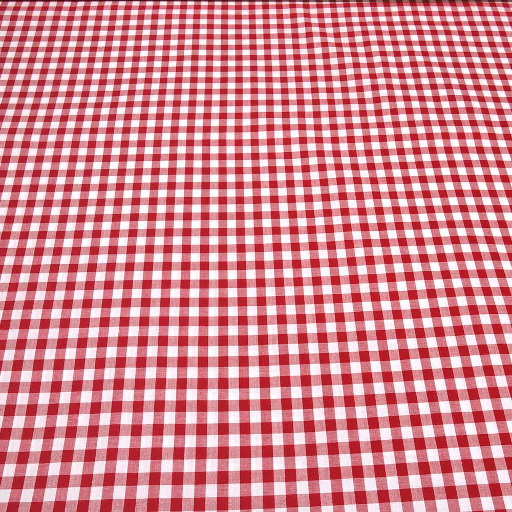 Stoff 100% Baumwolle Zefir Karo 1 cm rot weiß kariert Kleiderstoff Dekostoff Kinderstoff Trachtenstoff Bild 3