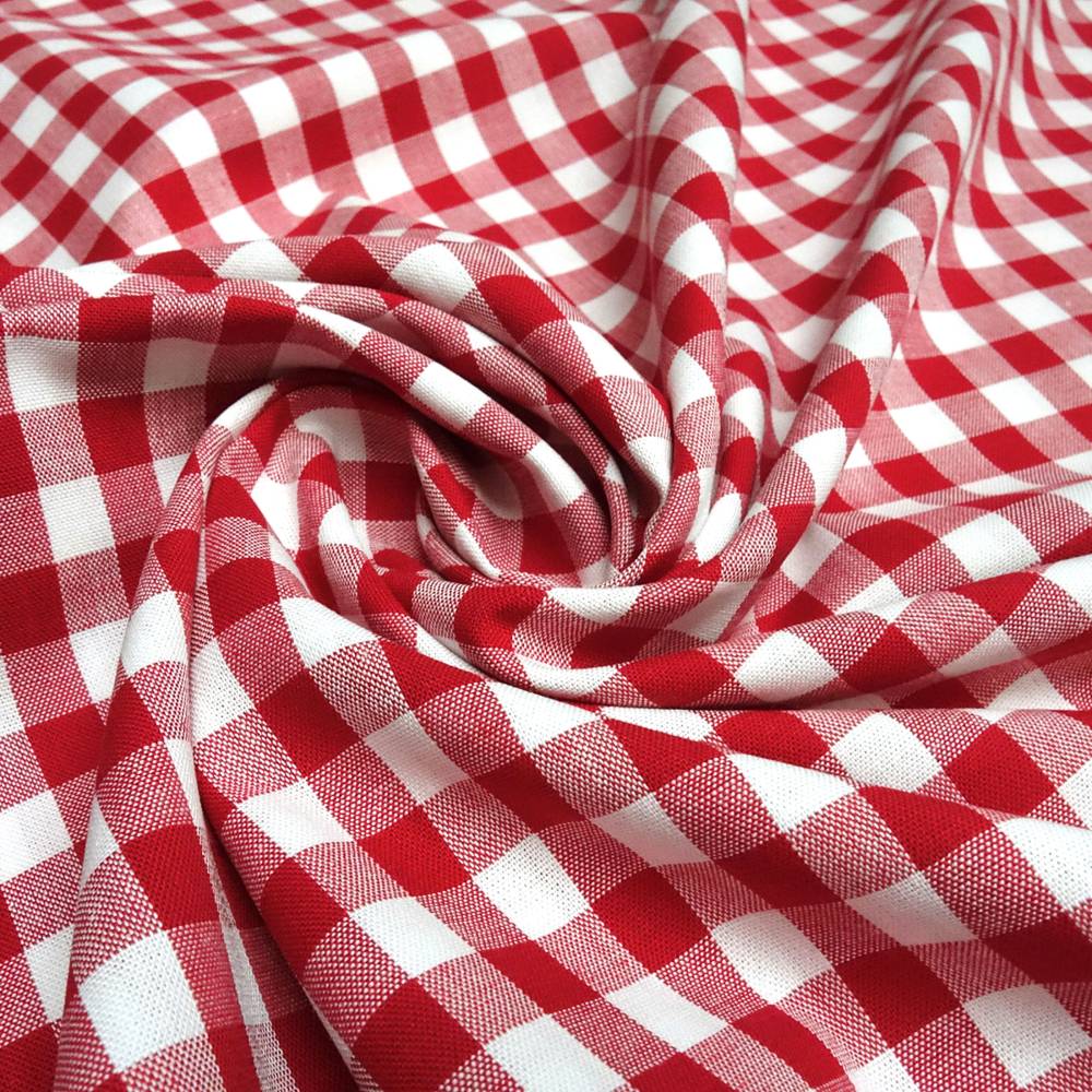 Stoff 100% Baumwolle Zefir Karo 1 cm rot weiß kariert Kleiderstoff Dekostoff Kinderstoff Trachtenstoff Bild 4